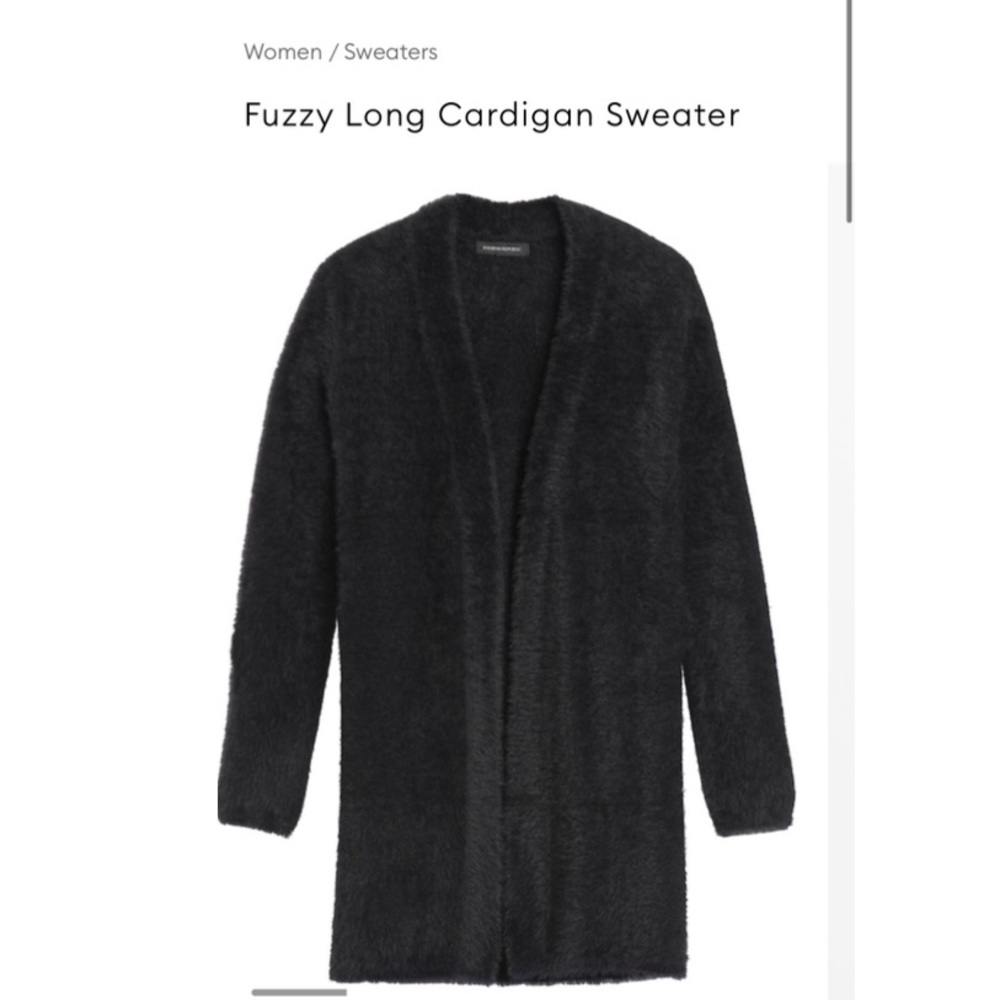 Banana Republic Black Fuzzy Sweater
